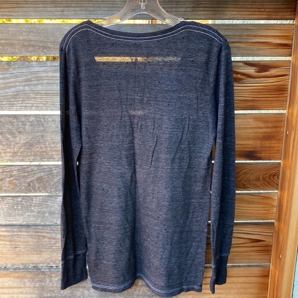 True Religion Gray Long Sleeve Tee with black stud detail - Meduim - Picture 4 of 5
